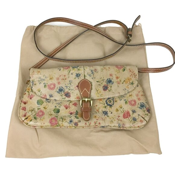 Patricia Nash Leather Prairie Rose Print Crossbody Purse - Picture 10 of 13
